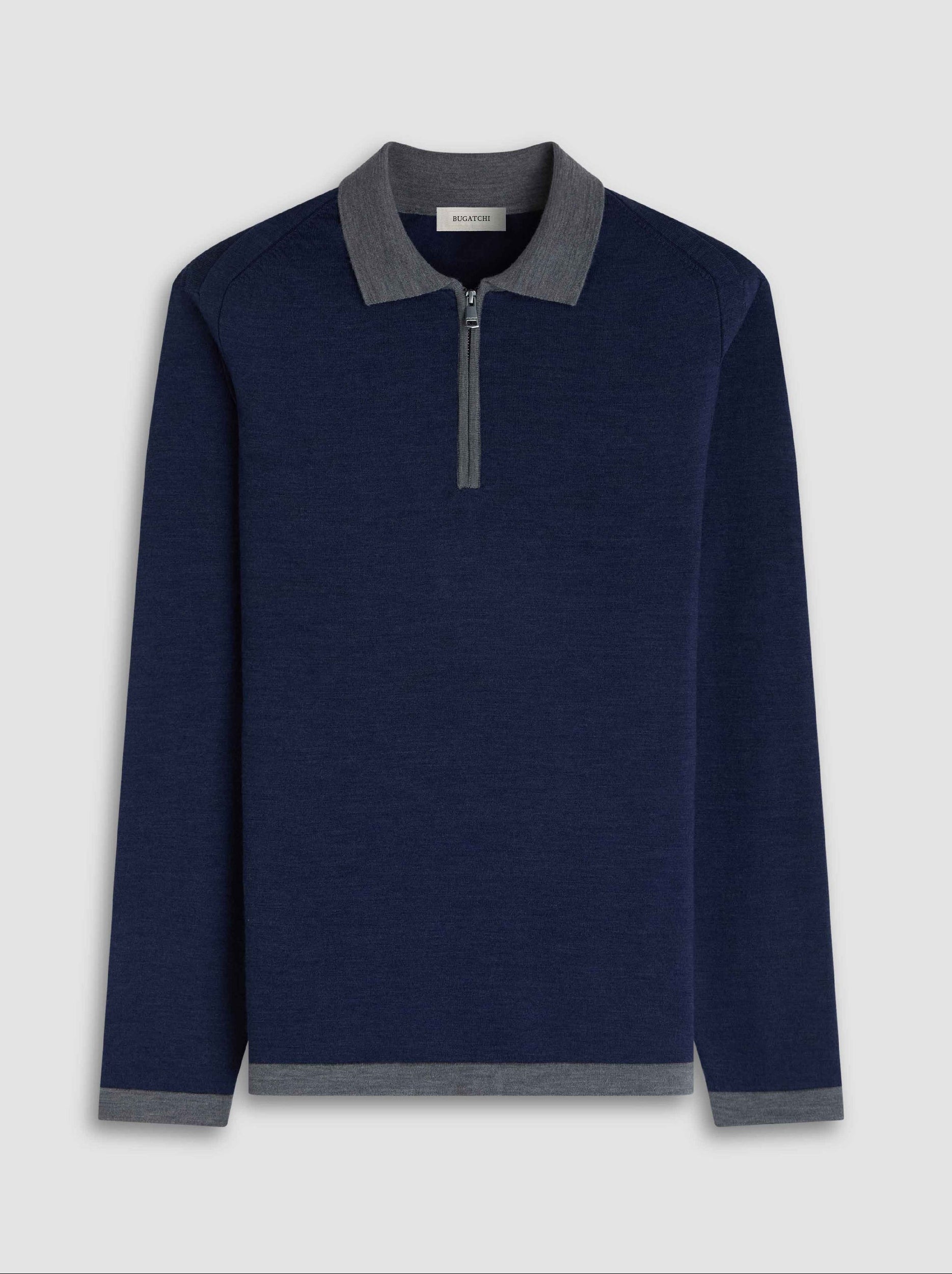 Melange Quarter Zip Polo Sweater
