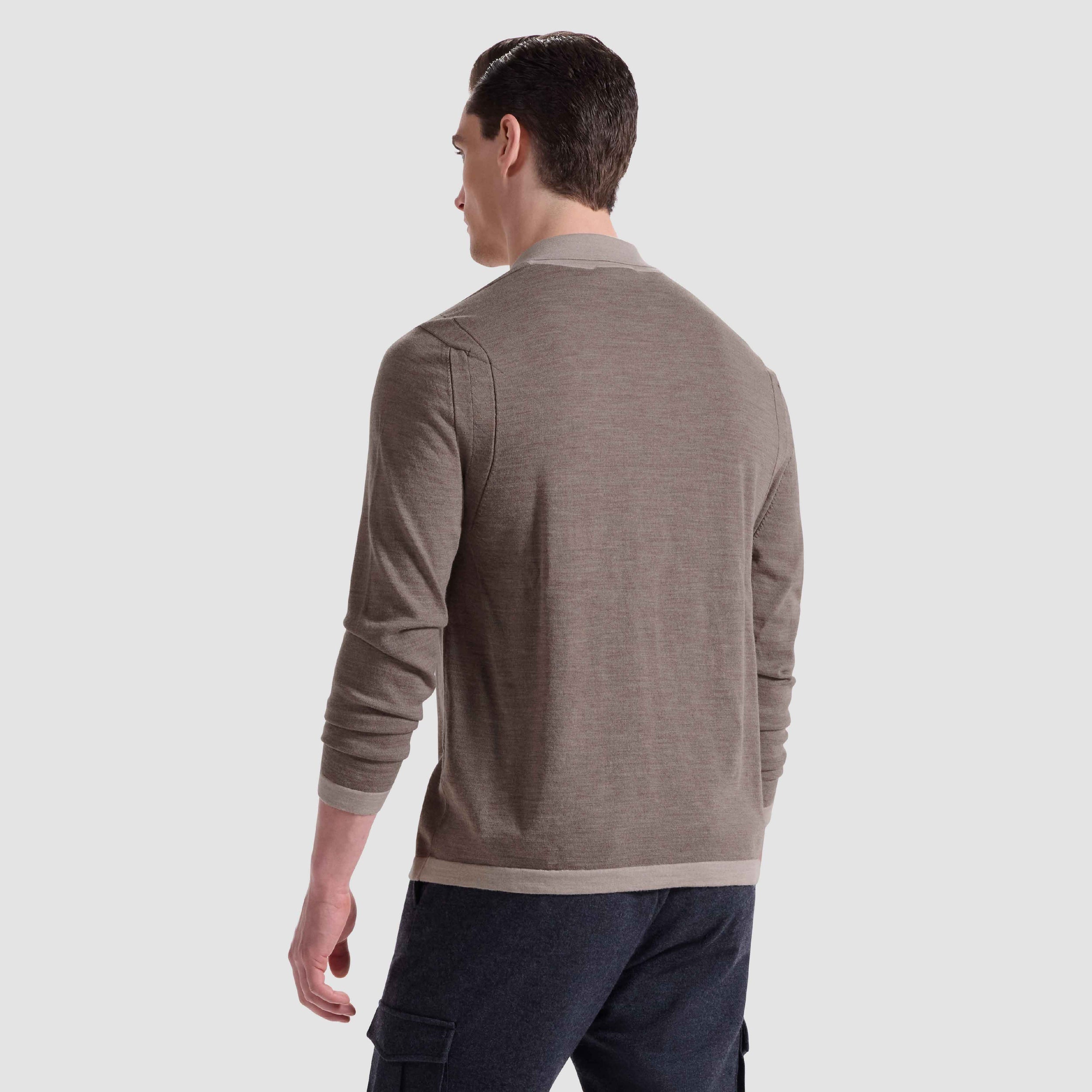 Melange Quarter Zip Polo Sweater