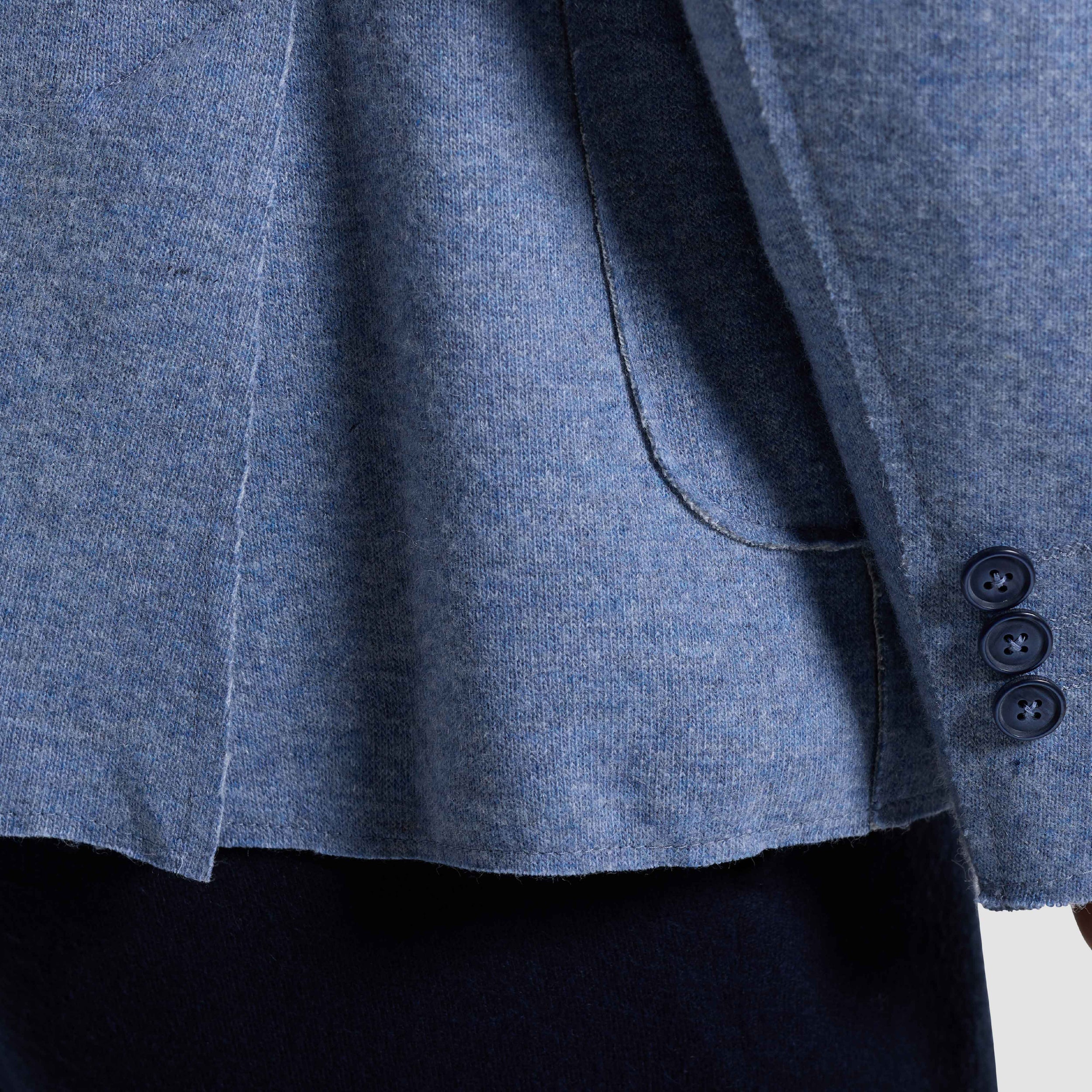 Laser Cut Heather Two-Button Blazer