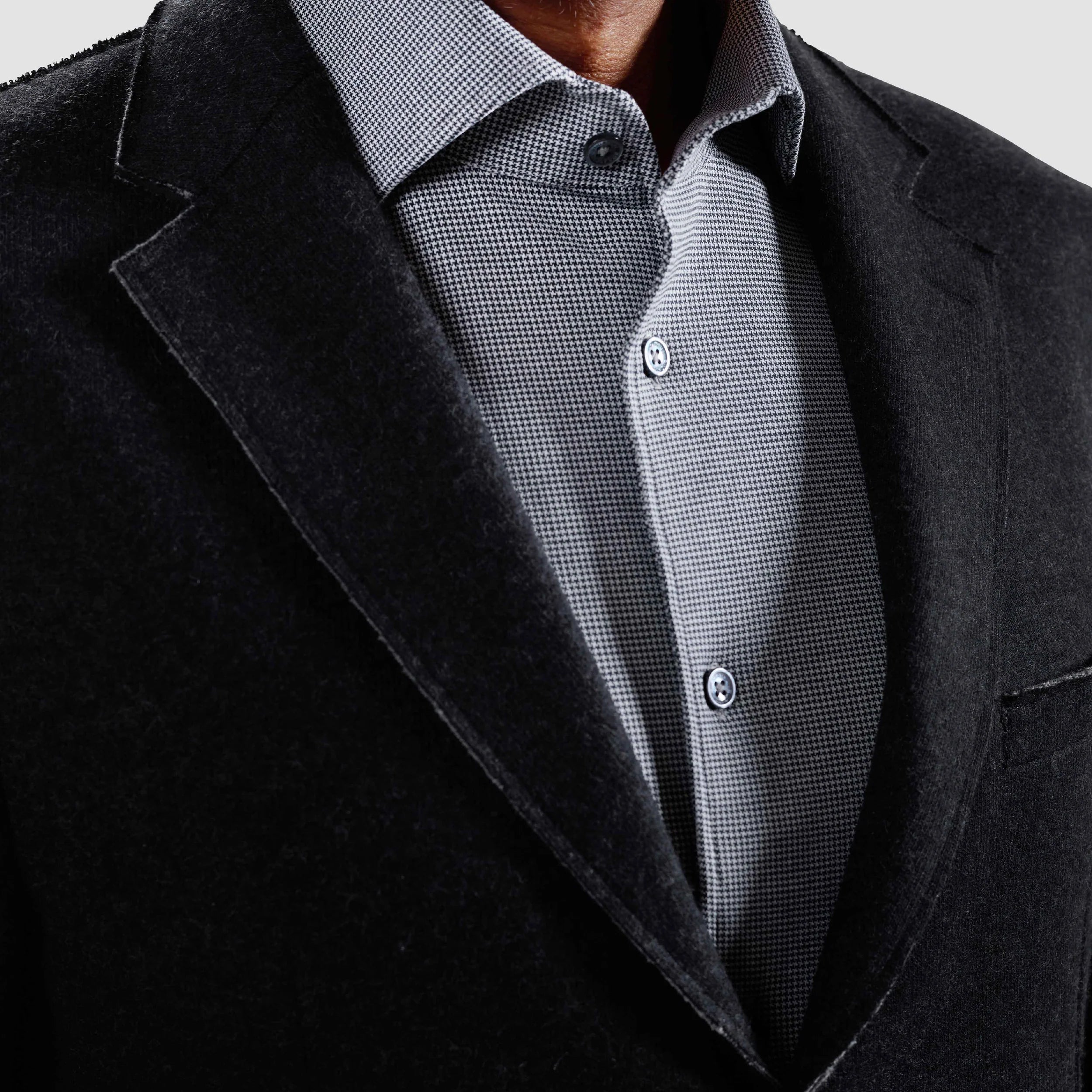 Laser Cut Heather Two-Button Blazer