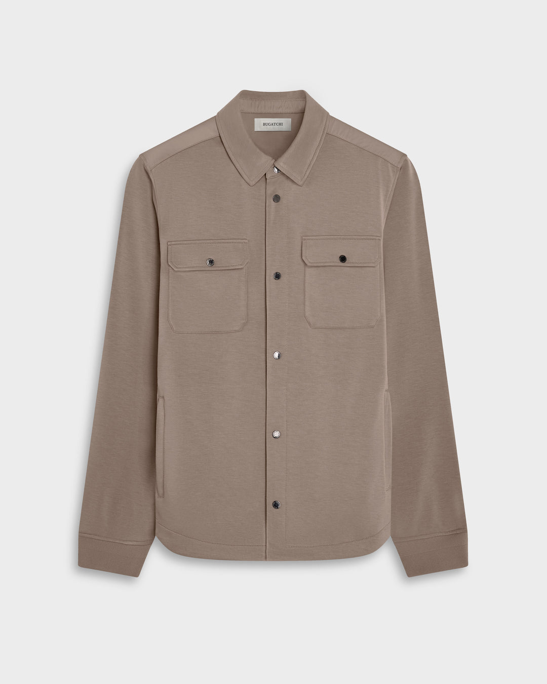 Soft Touch Knit Shirt Jacket in Walnut