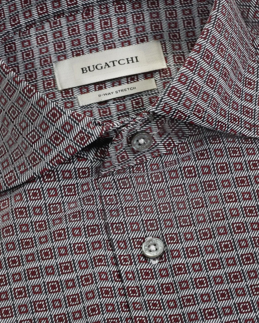 Bugatchi Devon OoohCotton Geometric Shirt - Black-M-BLACK-BUGATCHI-Levy's Clothier