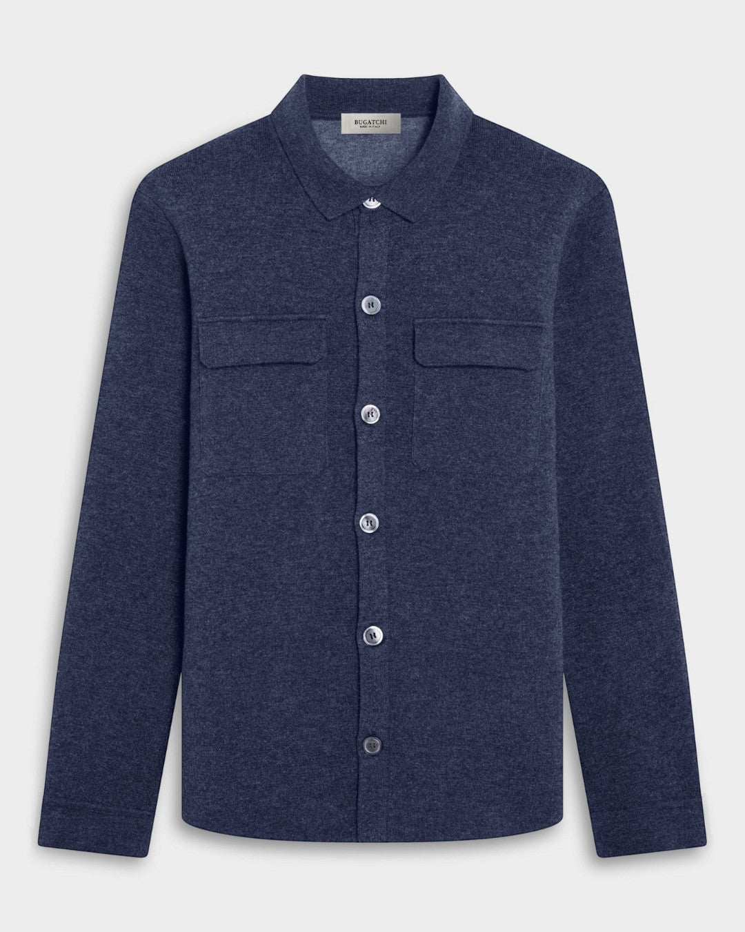 Bugatchi Double-Faced Heathered Shirt Sweater - Navy-S-NAVY-BUGATCHI-Levy's Clothier