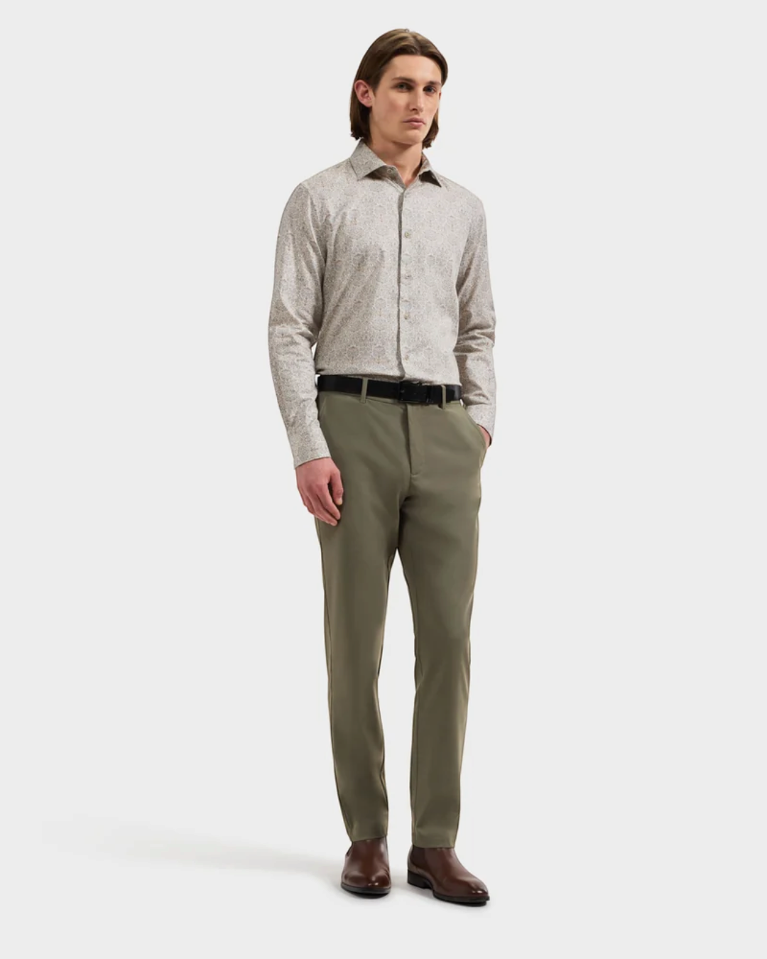 Axel Damask Floral Shirt in Ginger-M-GINGER-BUGATCHI-Levy's Clothier