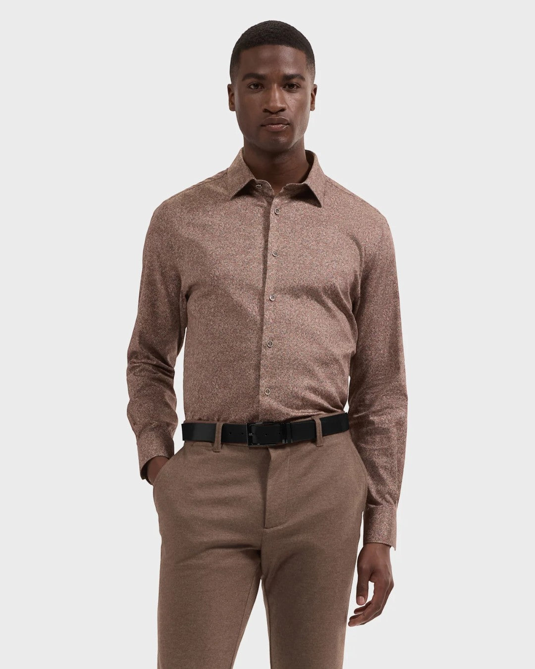 Julian Leaf Print Shirt in Sienna-M-SIENNA-BUGATCHI-Levy's Clothier