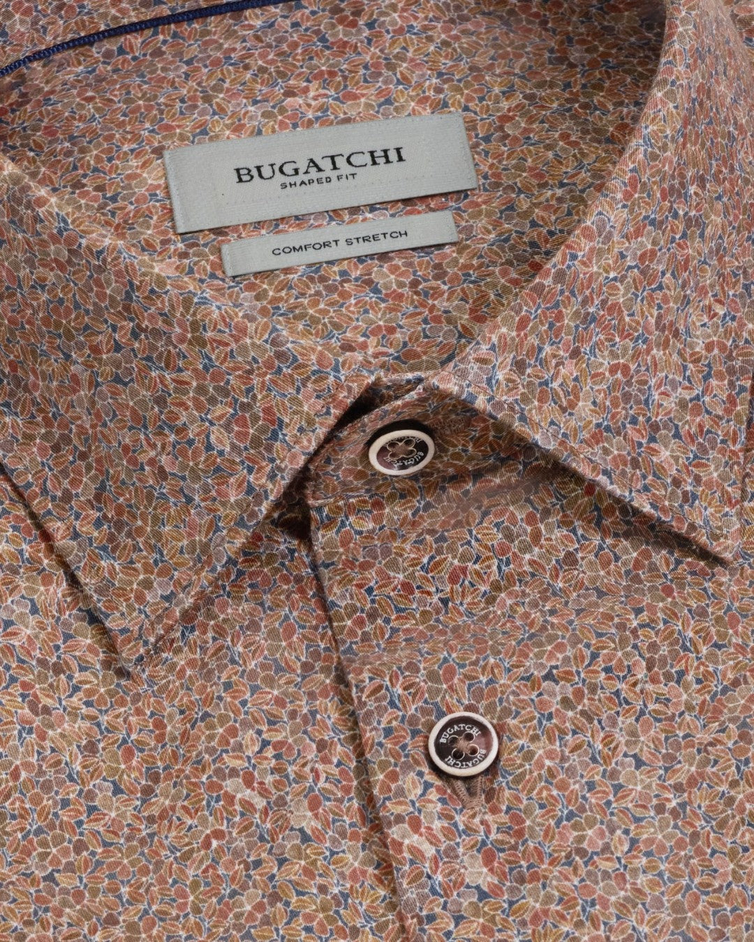 Julian Leaf Print Shirt in Sienna-M-SIENNA-BUGATCHI-Levy's Clothier