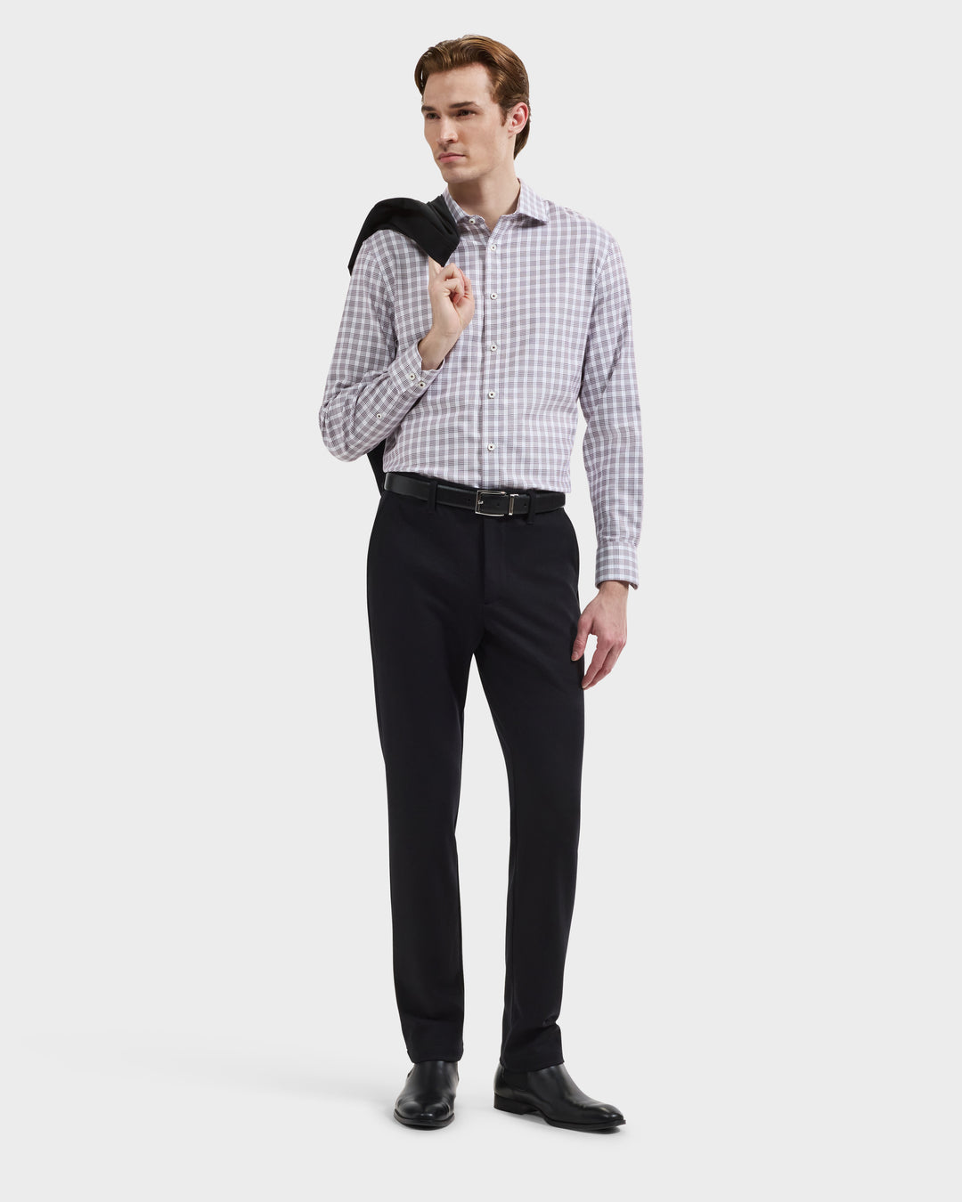 Axel Shepherd Check Shirt in Burgundy