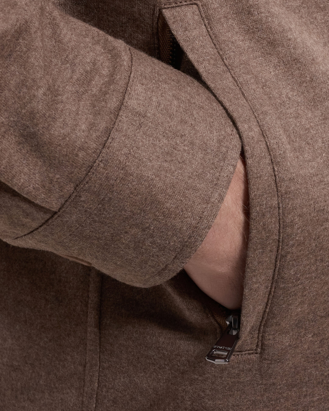 Solid Shirt Jacket in Tobacco