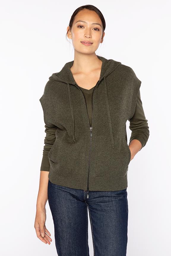 Kinross Cashmere - S/L Rib Zip Hoodie | Levy's Nashville