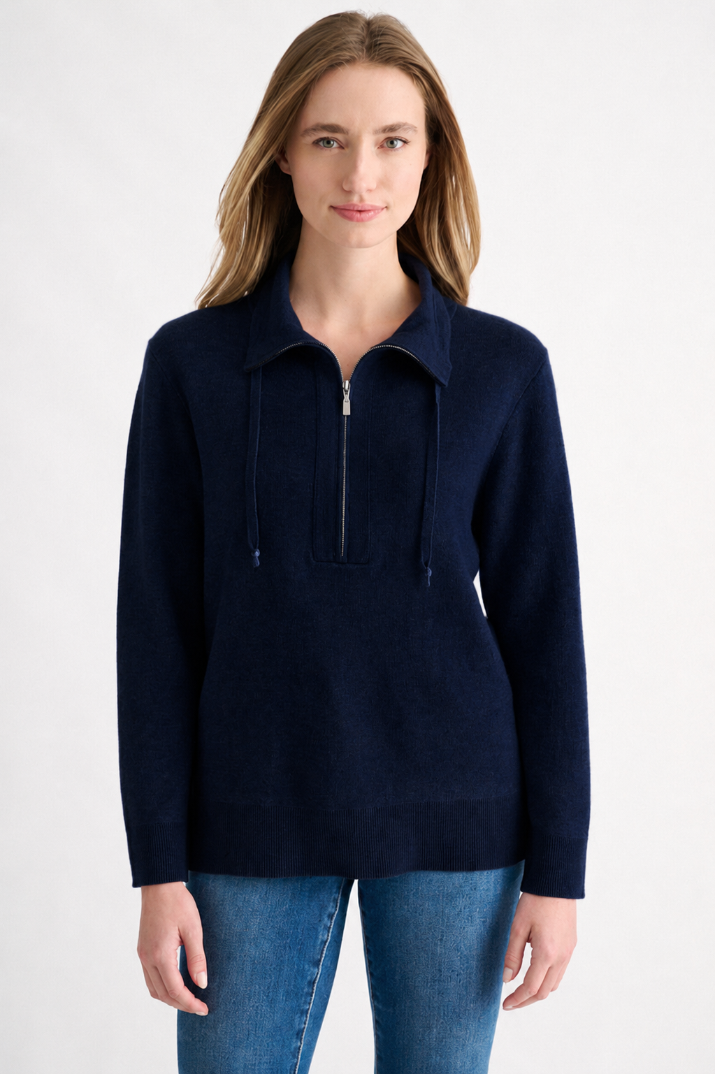 RELAXED ZIP MOCK FUNNEL