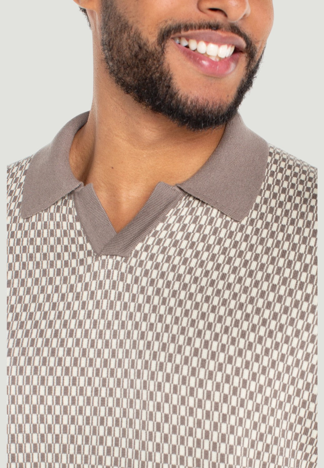 Men's Johnny Collar Sweater Knit Polo-XS-NAVY PARCHMENT-LIVERPOOL-Levy's Clothier