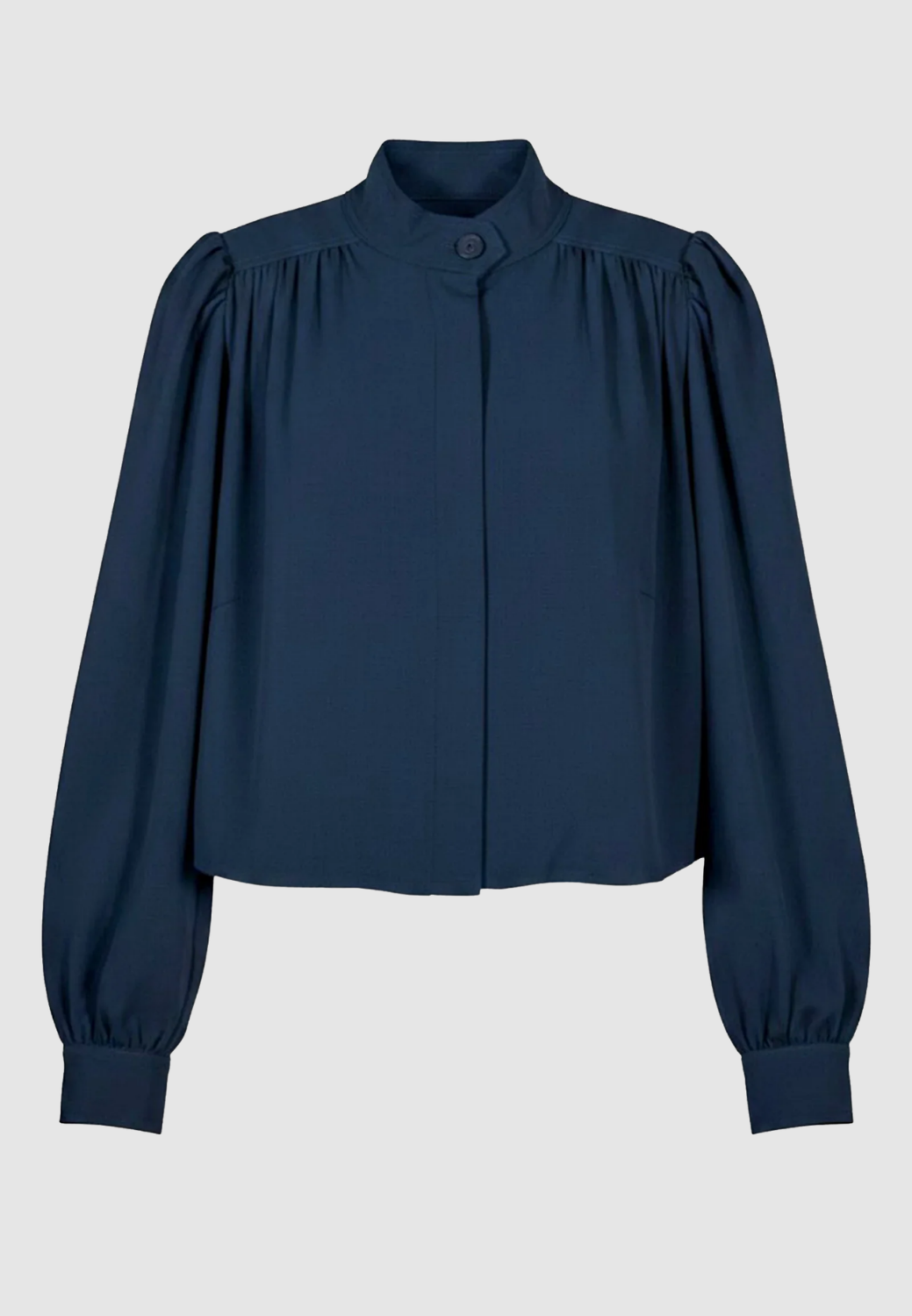 Puff Sleeve Jacket - Navy-XS-OXFORD NAVY-LIVERPOOL-Levy's Clothier