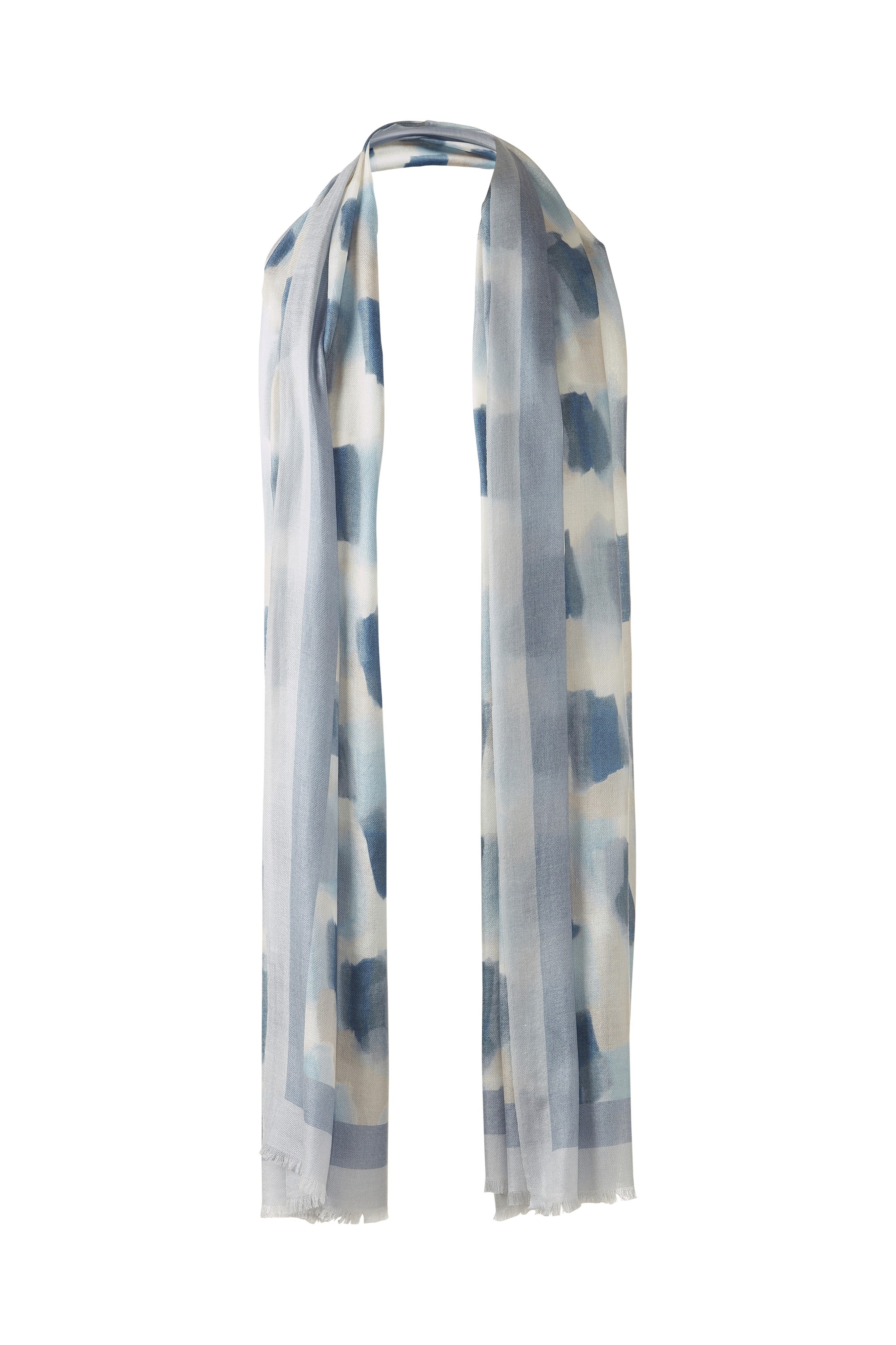 BRUSHSTROKE PRINT SCARF-INK_MULTI-OS-Kinross Cashmere-Levy's Clothier
