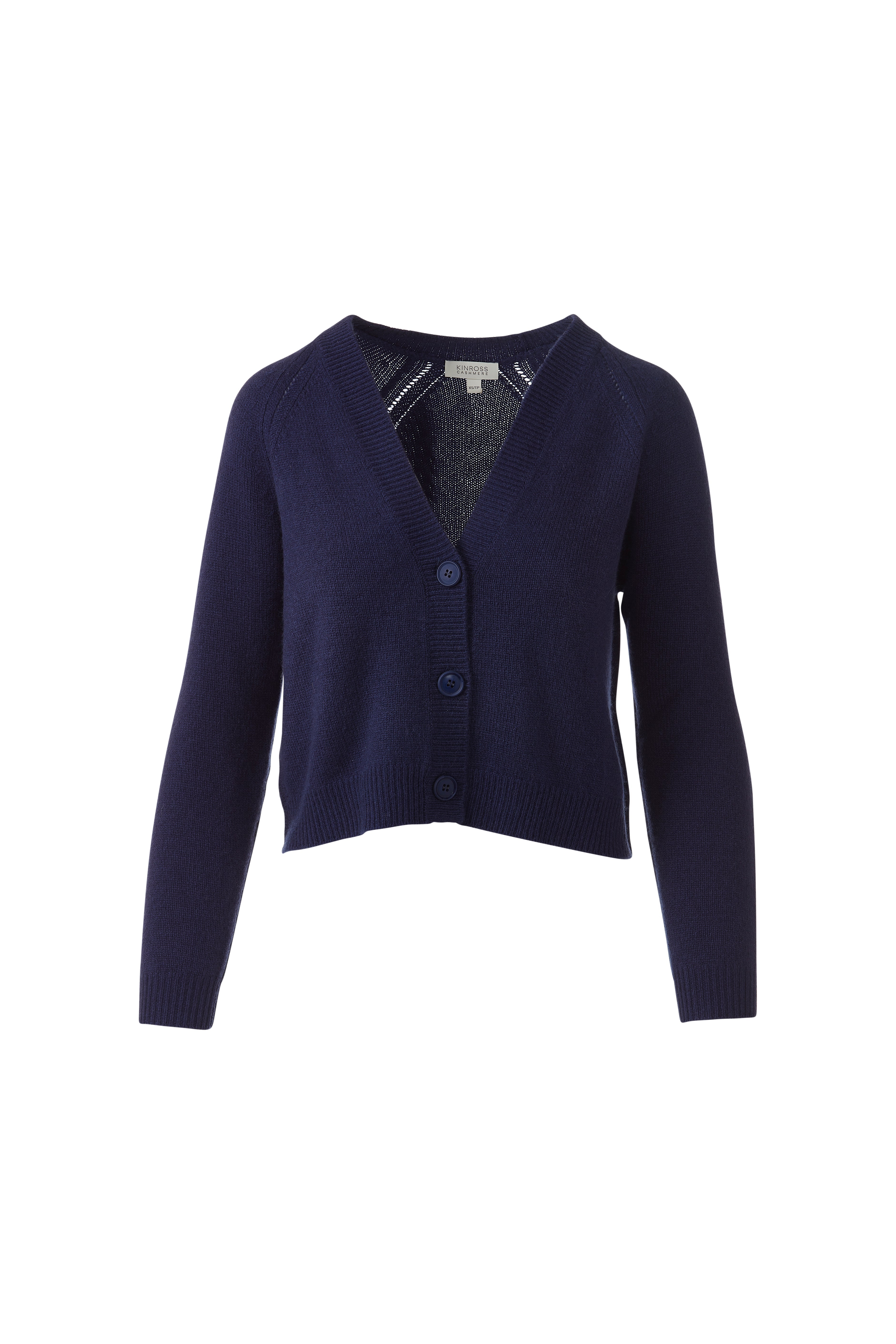 MARLED VEE CARDIGAN-LILAC/CLOUD-XS-Kinross Cashmere-Levy's Clothier