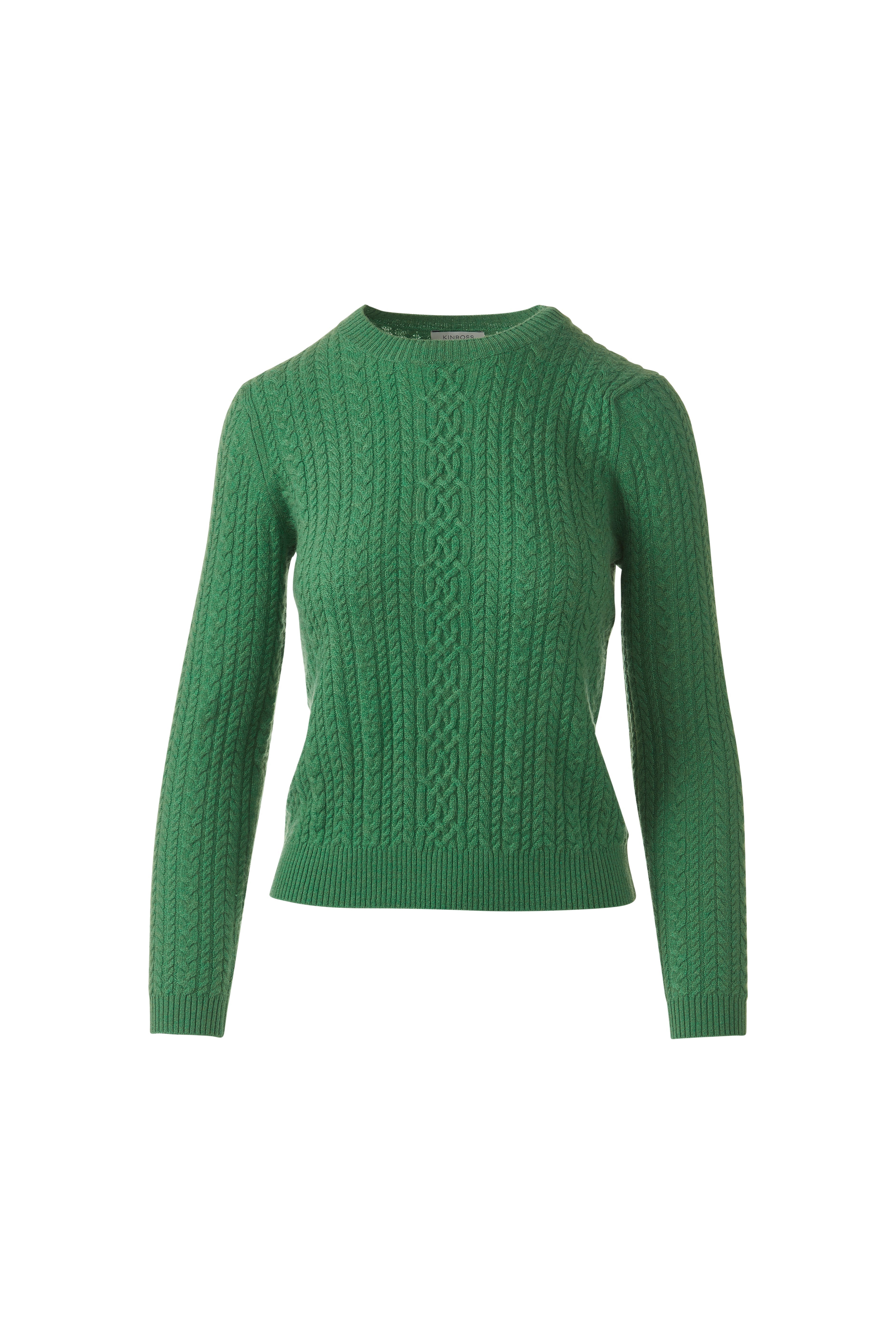 MICRO CABLE CREW-STRAW-XS-Kinross Cashmere-Levy's Clothier