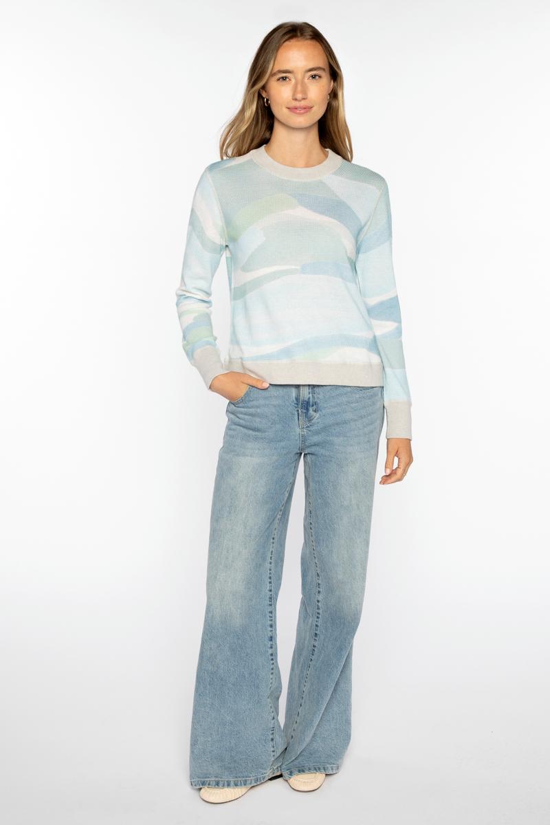 LANDSCAPE PRINT PULLOVER-MULTI-XS-Kinross Cashmere-Levy's Clothier