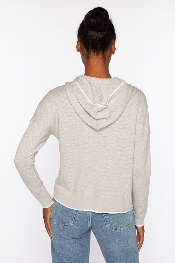 RIB PULLOVER HOODIE-GREYSTONE/WHITE-XS-Kinross Cashmere-Levy's Clothier