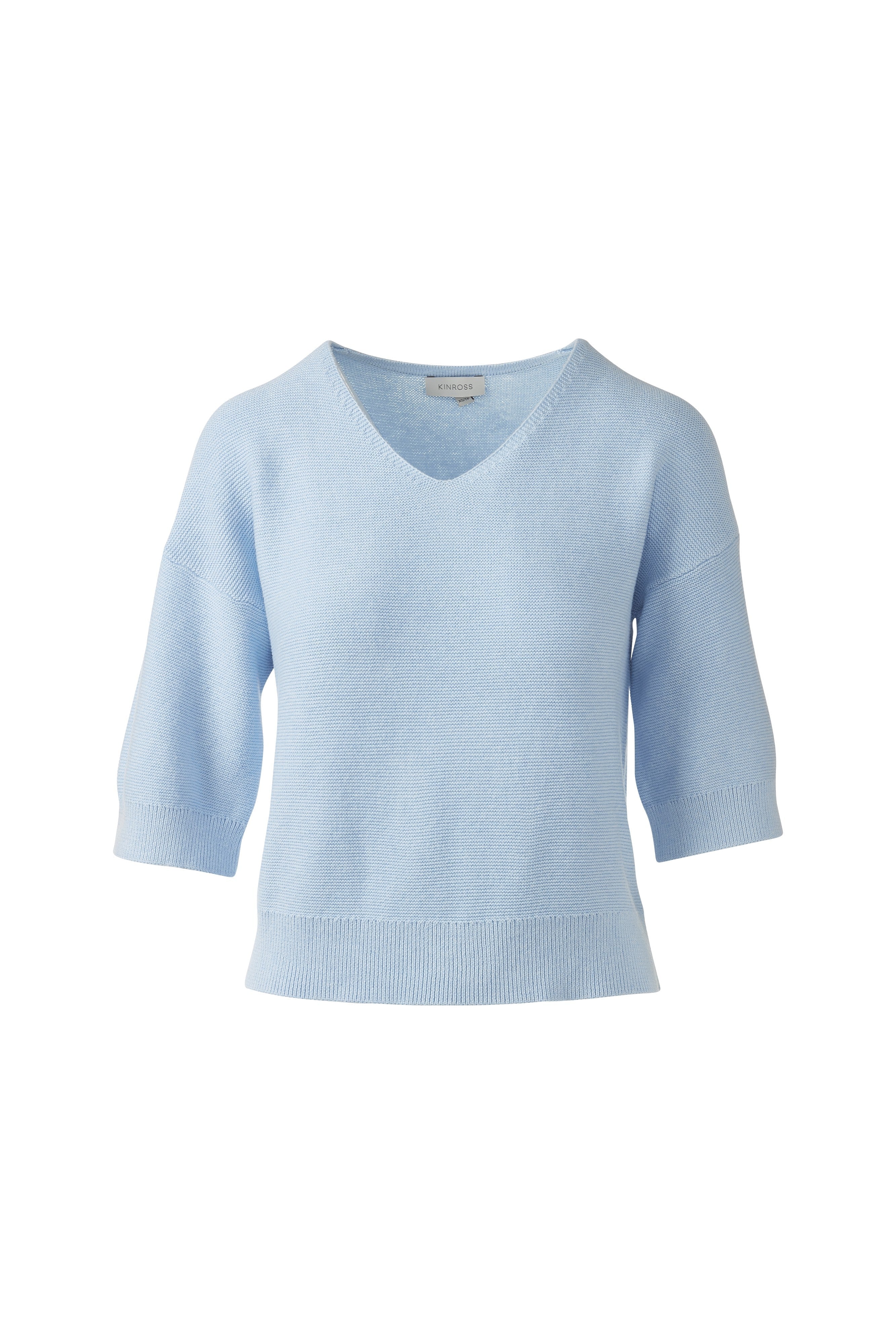 GARTER EASY VEE-SKYWAY-XS-Kinross Cashmere-Levy's Clothier