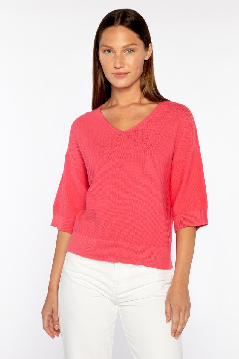 GARTER EASY VEE-CHAMPAGNE-XS-Kinross Cashmere-Levy's Clothier