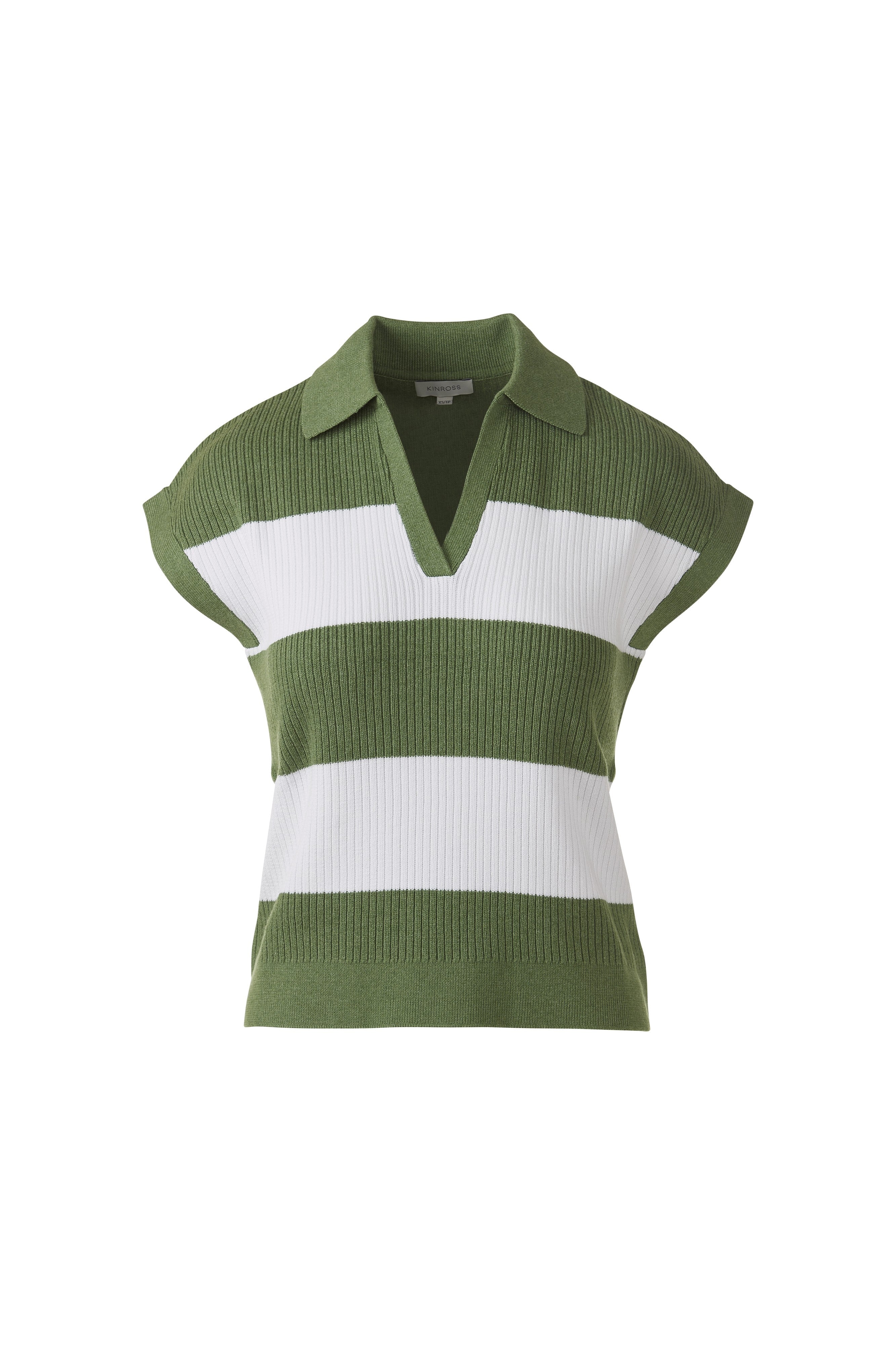 RIB SPLITNECK POLO-VINE/WHITE-XS-Kinross Cashmere-Levy's Clothier
