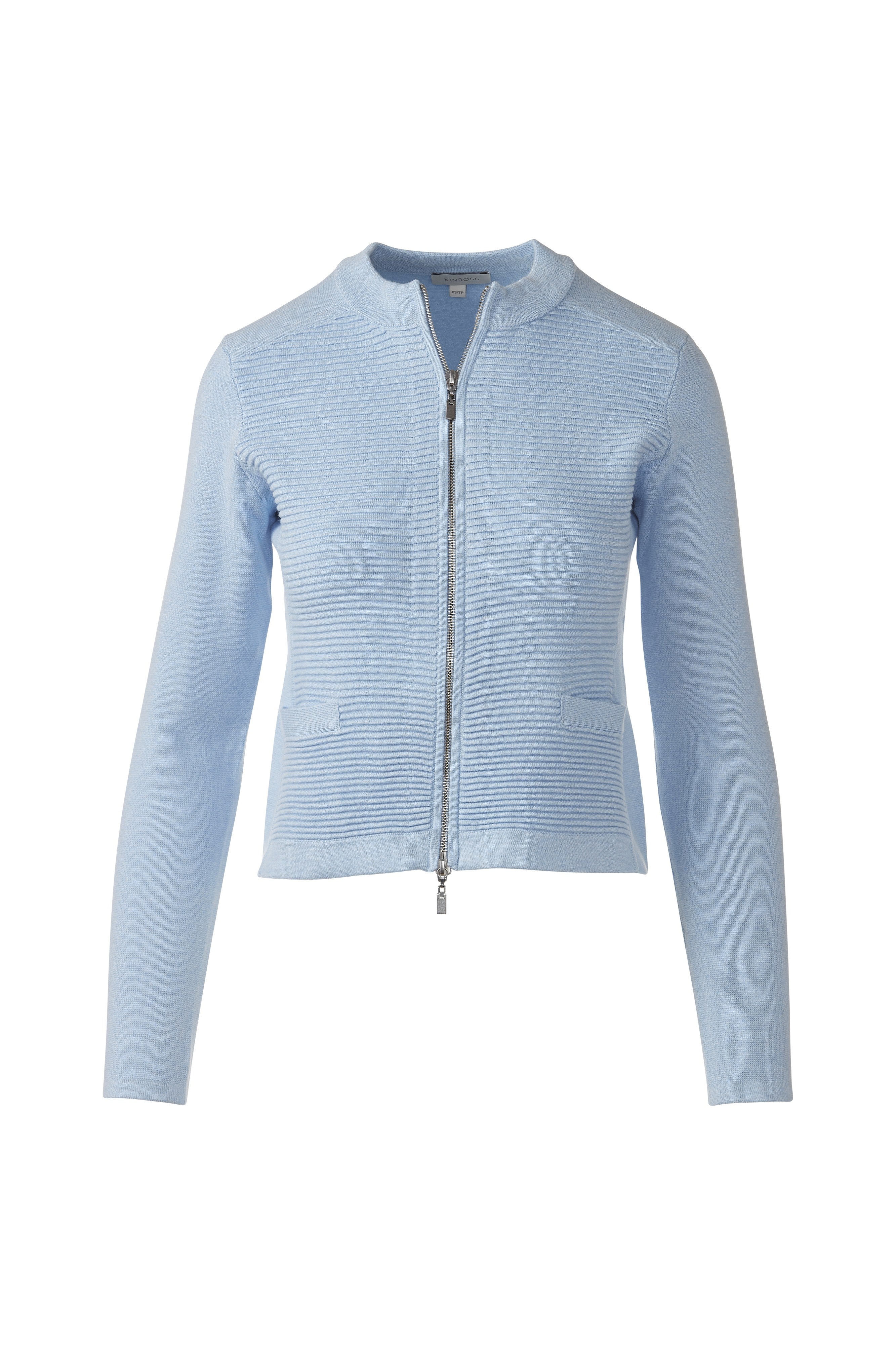 FITTED ZIP CARDIGAN-SKYWAY-XS-Kinross Cashmere-Levy's Clothier