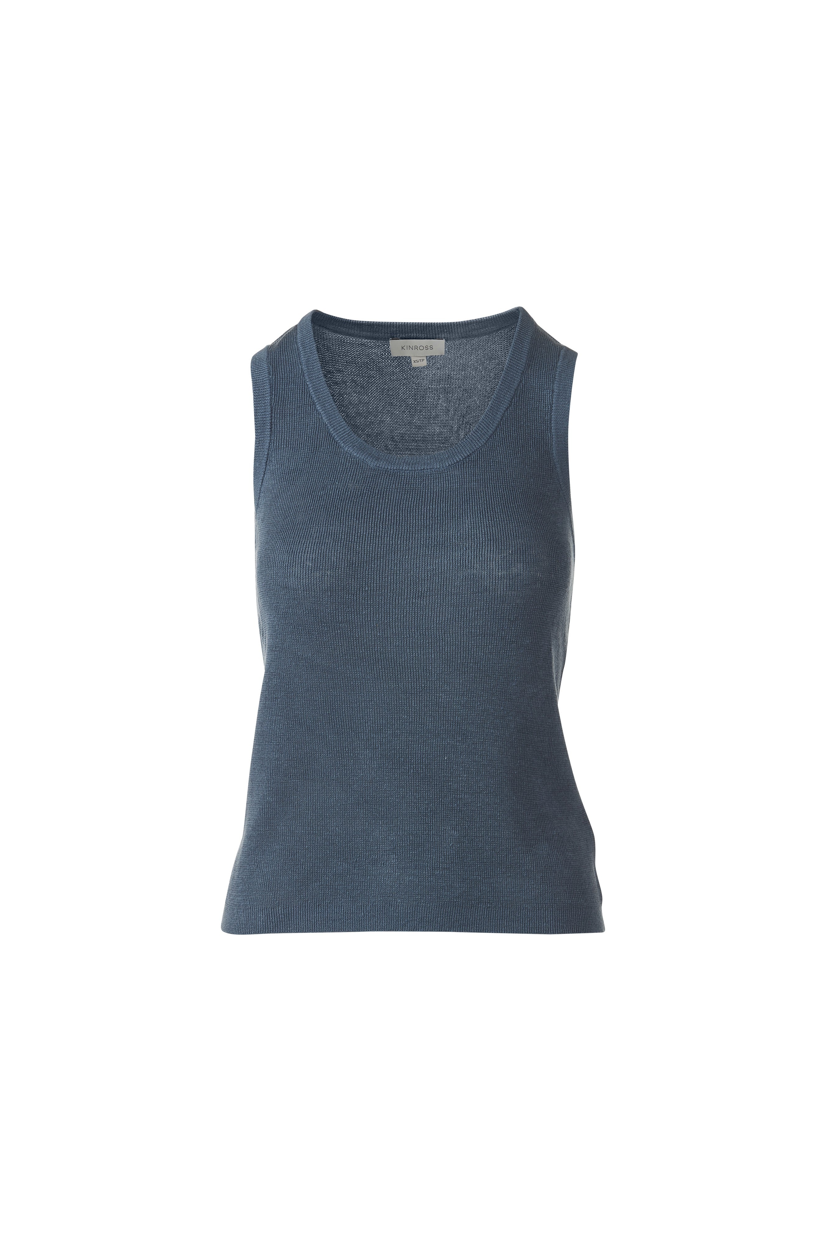 RIB TANK-INK-XS-Kinross Cashmere-Levy's Clothier