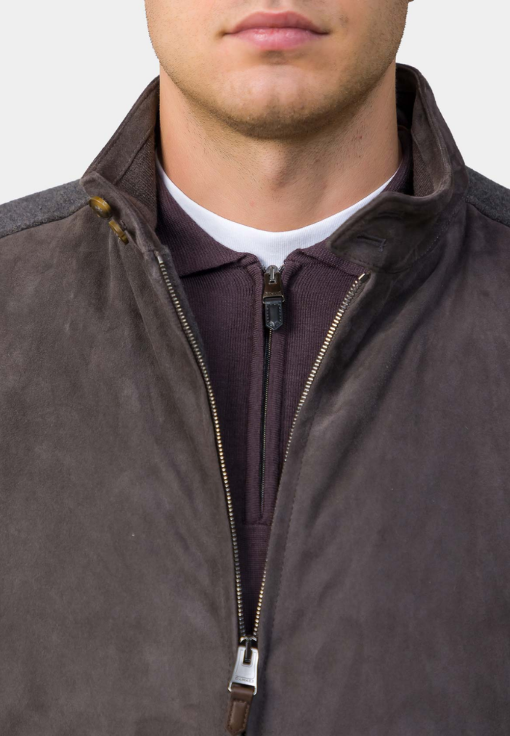 Jacket with Suede Inserts-52-1/REG-CANALI MILANO-Levy's Clothier