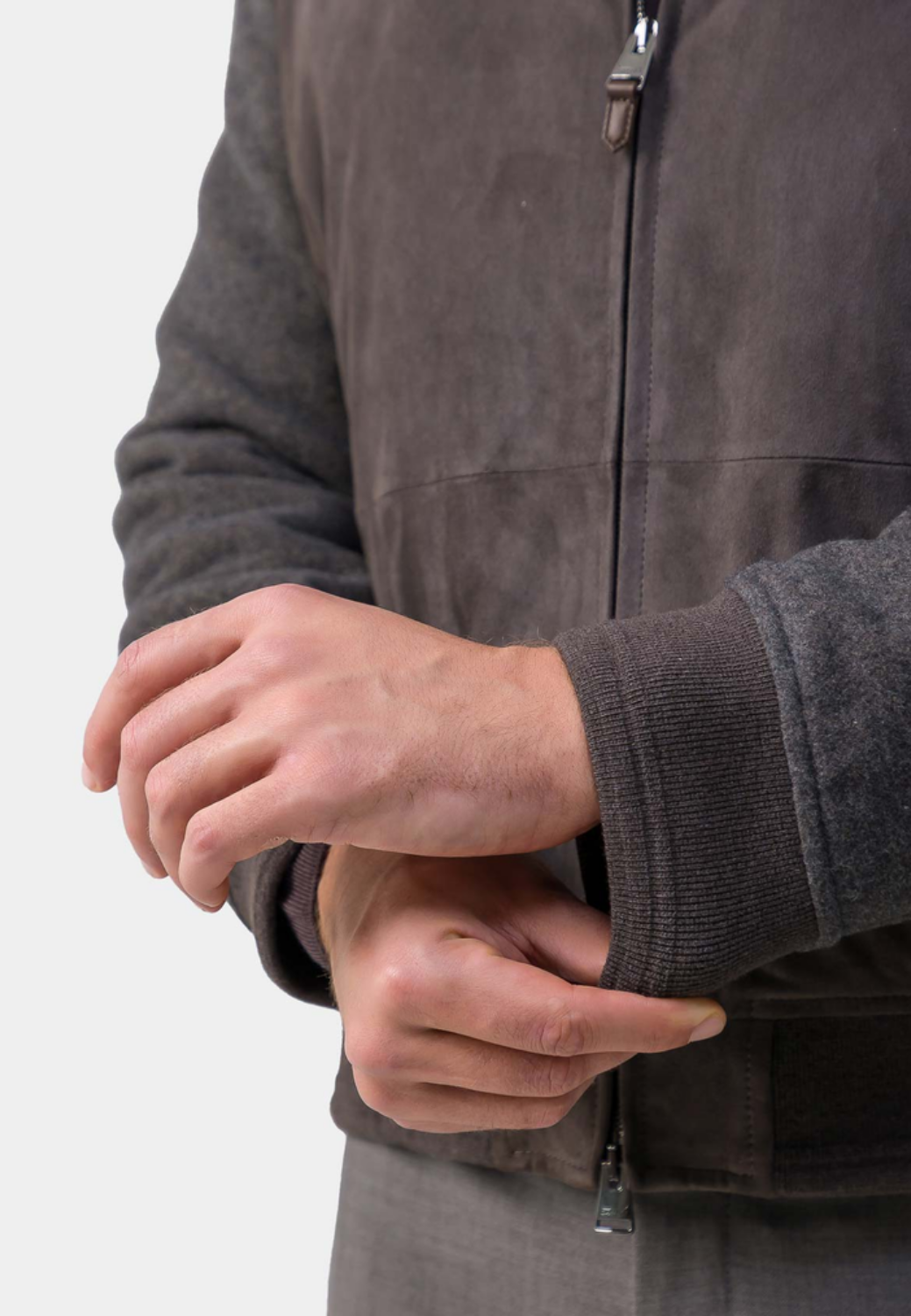 Jacket with Suede Inserts-52-1/REG-CANALI MILANO-Levy's Clothier