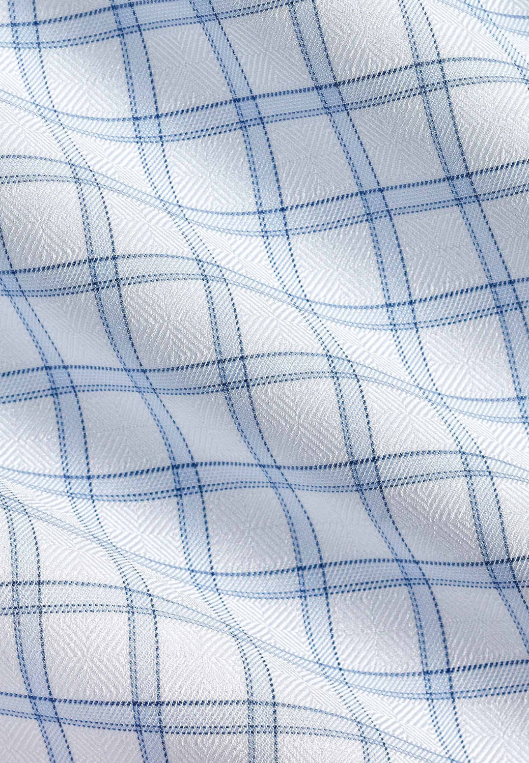 White & Sky Dobby Check Dress Shirt