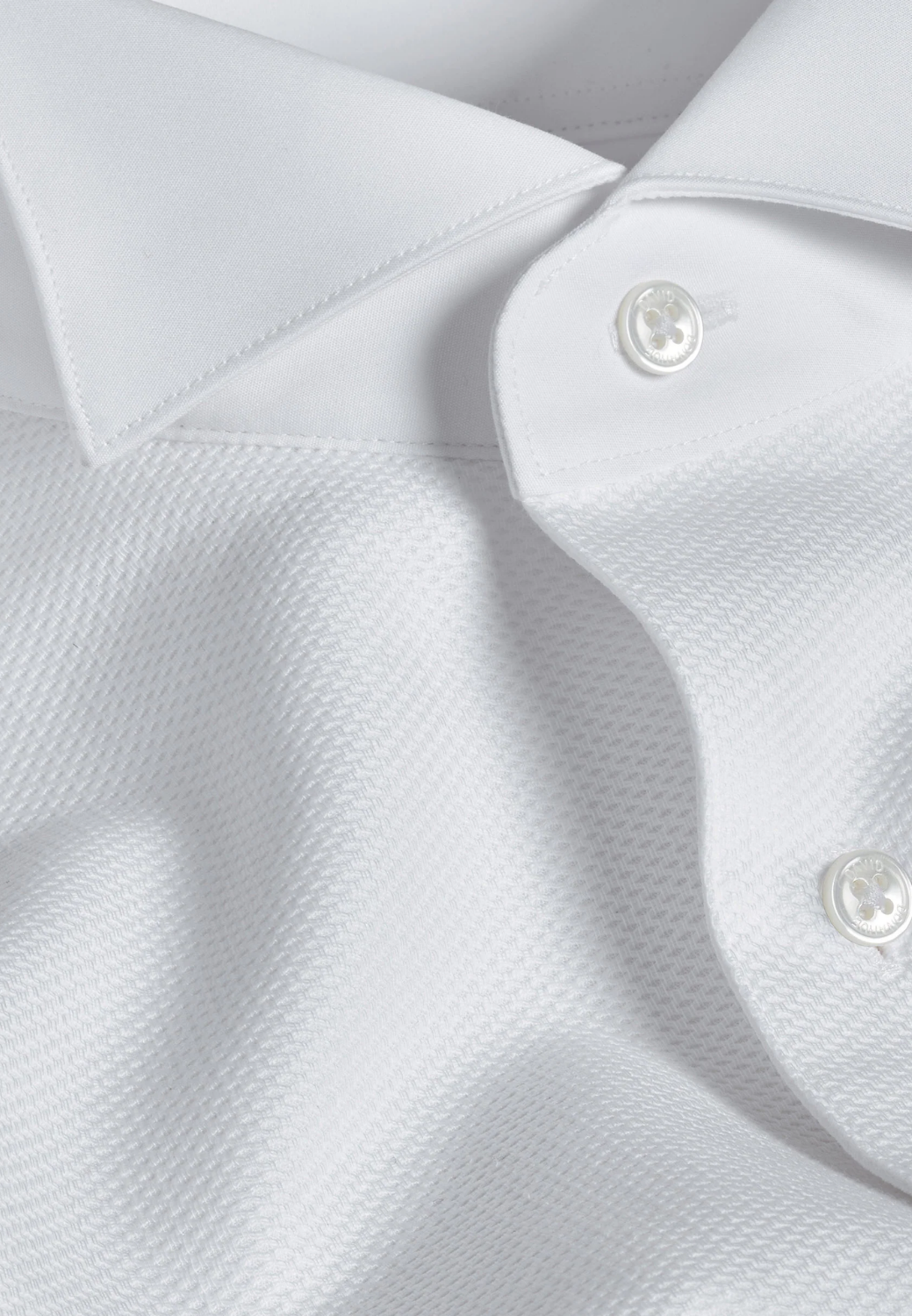 Piqué Wing Collar French Cuff Formal Shirt