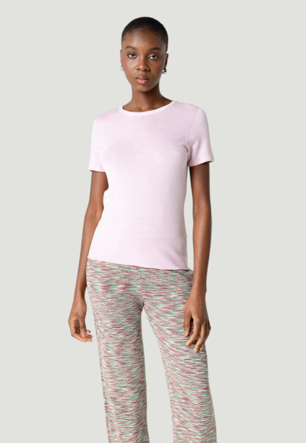 Cashmere Short Sleeve Crewneck T-Shirt - Blossom-XS-BLOSSOM-MAJESTIC TEES-Levy's Clothier