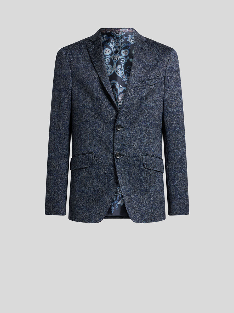 Single Breasted Jacquard Jersey Jacket-52-REG-ETRO-Levy's Clothier