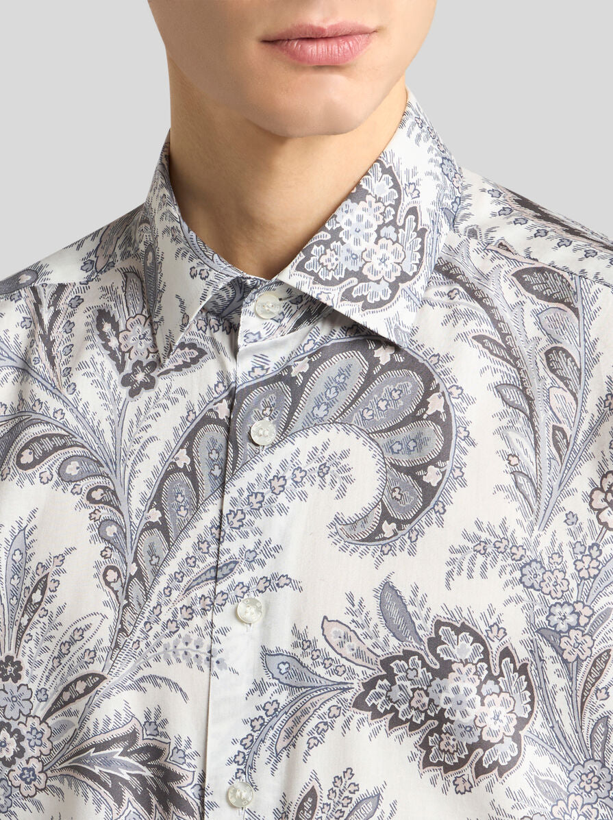Floral Paisley Cotton Shirt-41-ETRO-Levy's Clothier