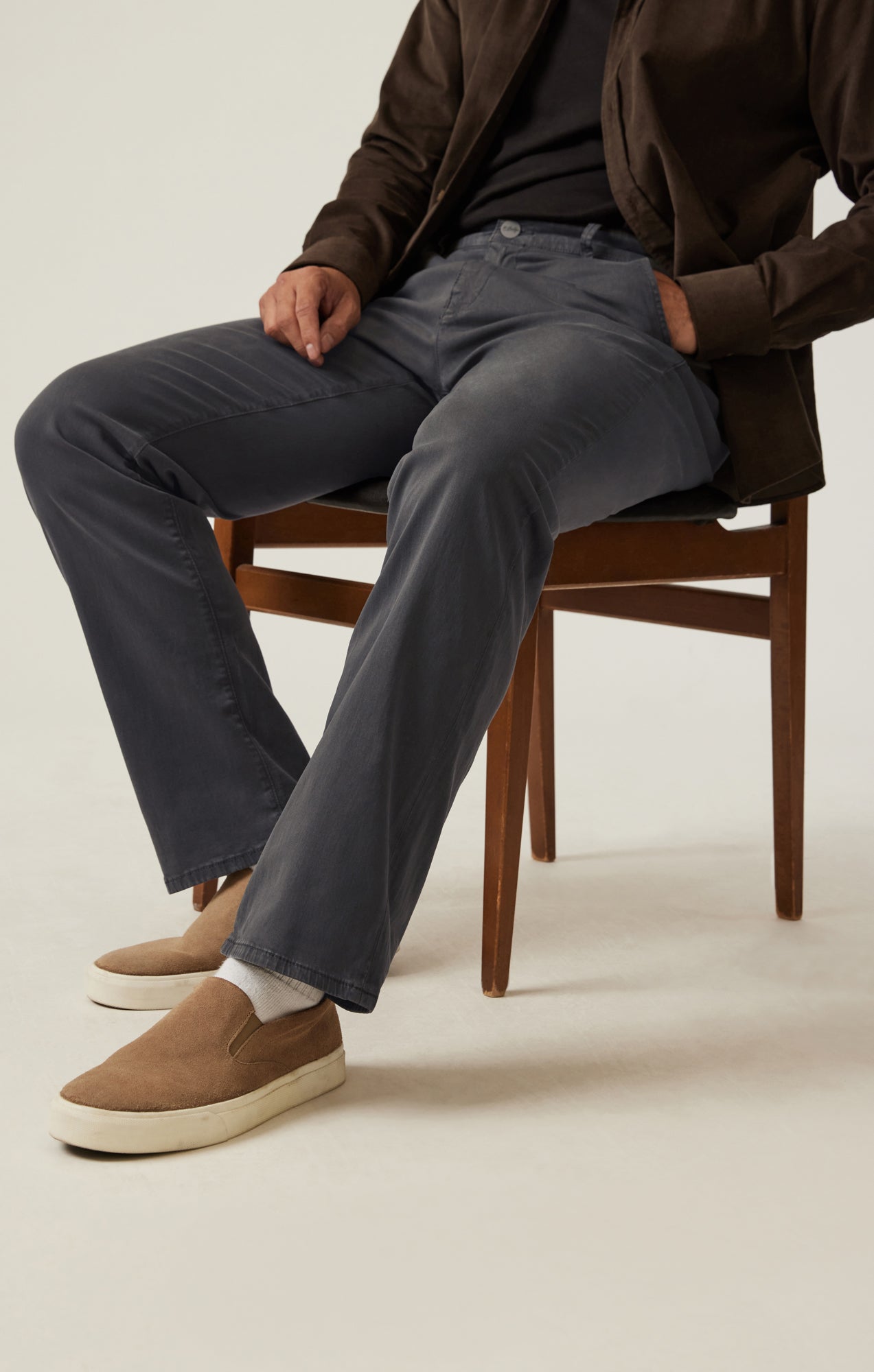 Charisma Relaxed Straight Chino in Ash Twill-33-32"-34 HERITAGE-Levy's Clothier