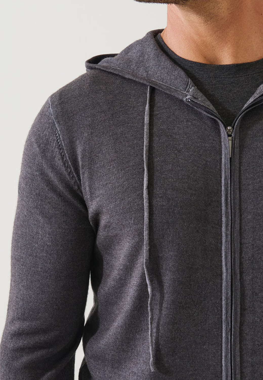 Extra-Fine Merino Vintage Wash Full Zip Hoodie-S-DERBY GREY-PATRICK ASSARAF-Levy's Clothier