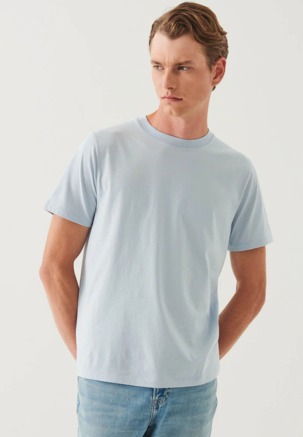 Organic Pima Cotton High Neck T-Shirt-M-BLACK-PATRICK ASSARAF-Levy's Clothier