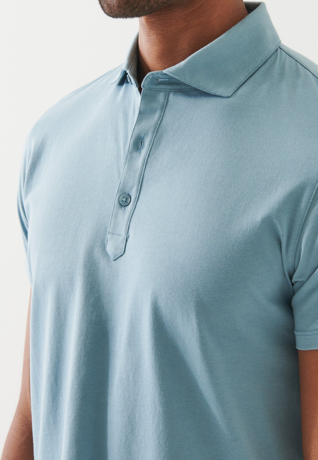 Organic Pima Cotton Polo Shirt-M-LIGHT GREY-PATRICK ASSARAF-Levy's Clothier