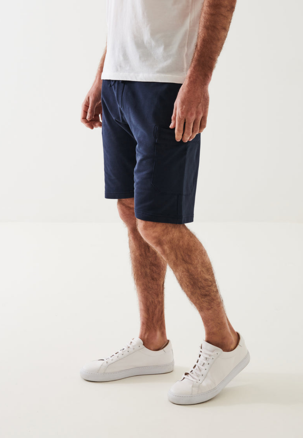 Pima Cotton French Terry Cargo Short-S-WHITE-PATRICK ASSARAF-Levy's Clothier