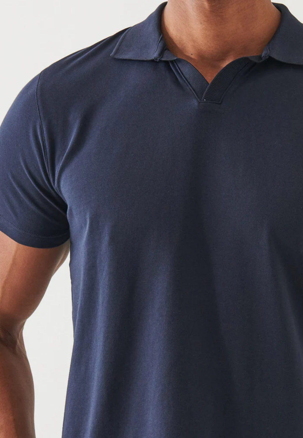 Pima Cotton Stretch Open Polo-S-MOONLIGHT-PATRICK ASSARAF-Levy's Clothier