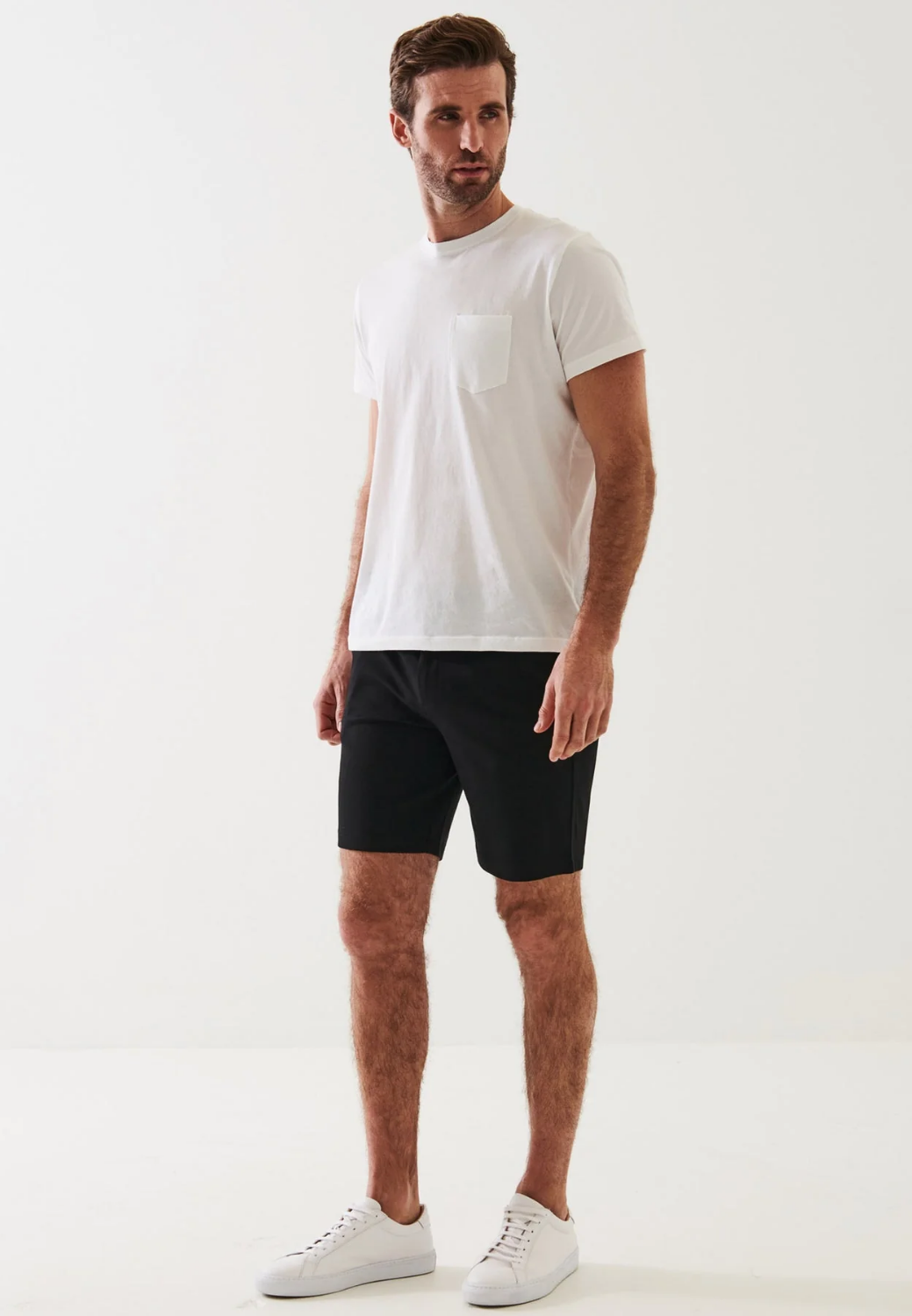 Active Elastic Slim Fit Above-Knee Shorts-S-CANVAS-PATRICK ASSARAF-Levy's Clothier