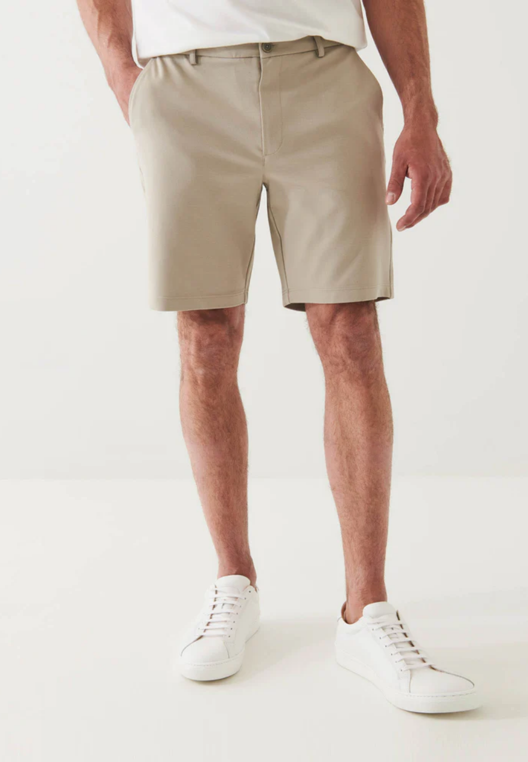 Active Elastic Slim Fit Above-Knee Shorts-S-CANVAS-PATRICK ASSARAF-Levy's Clothier