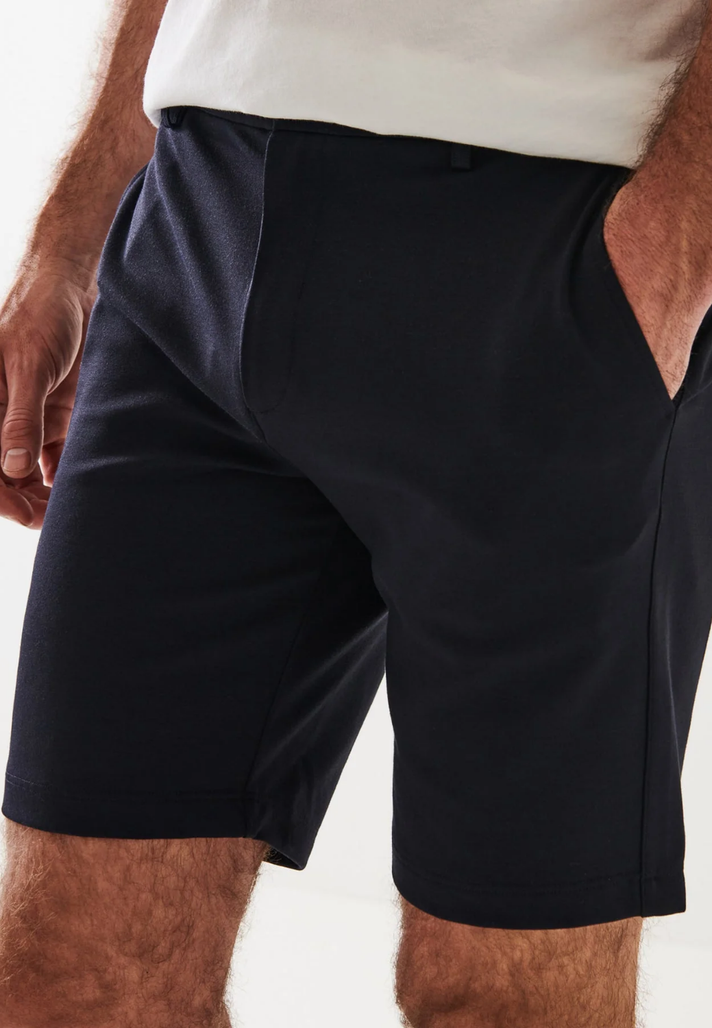 Active Elastic Slim Fit Above-Knee Shorts-S-CANVAS-PATRICK ASSARAF-Levy's Clothier