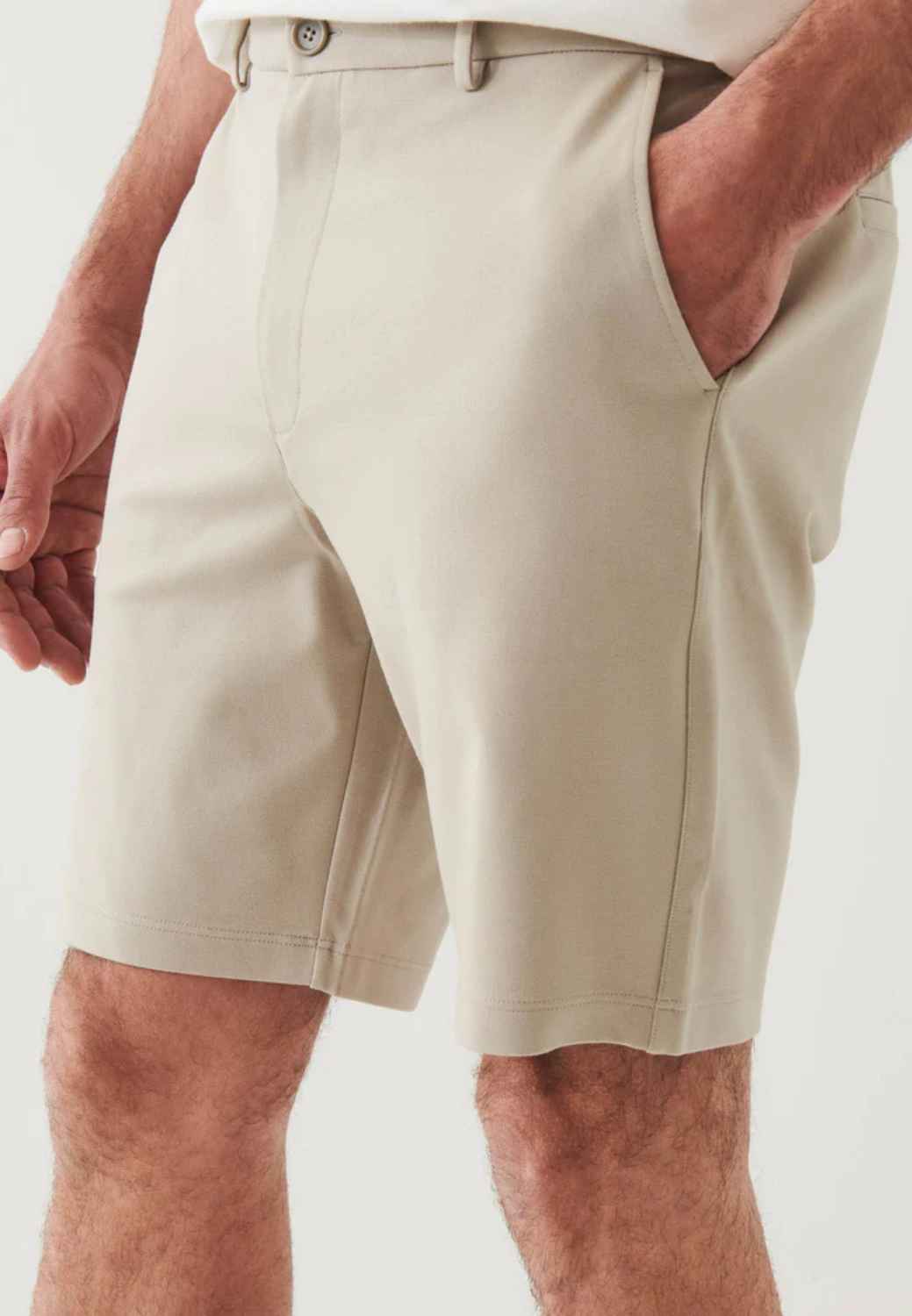 Active Elastic Slim Fit Above-Knee Shorts-S-CANVAS-PATRICK ASSARAF-Levy's Clothier