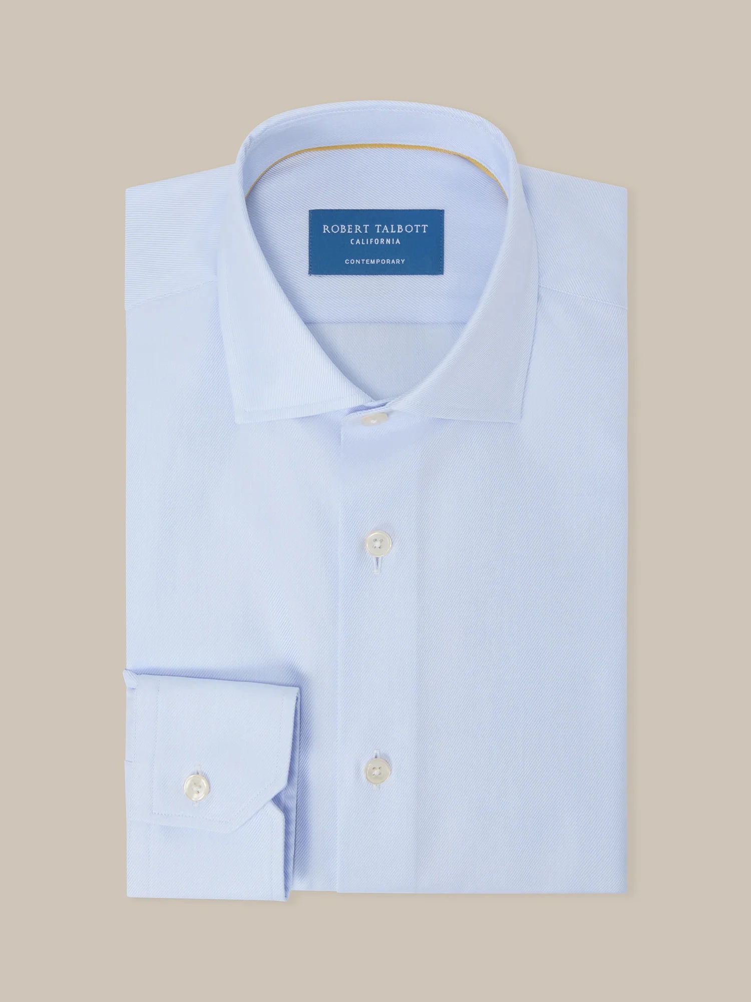 Reynolds Double Twill Shirt in Contemporary fit - Light Blue-15.5/39-ROBERT TALBOTT-Levy's Clothier