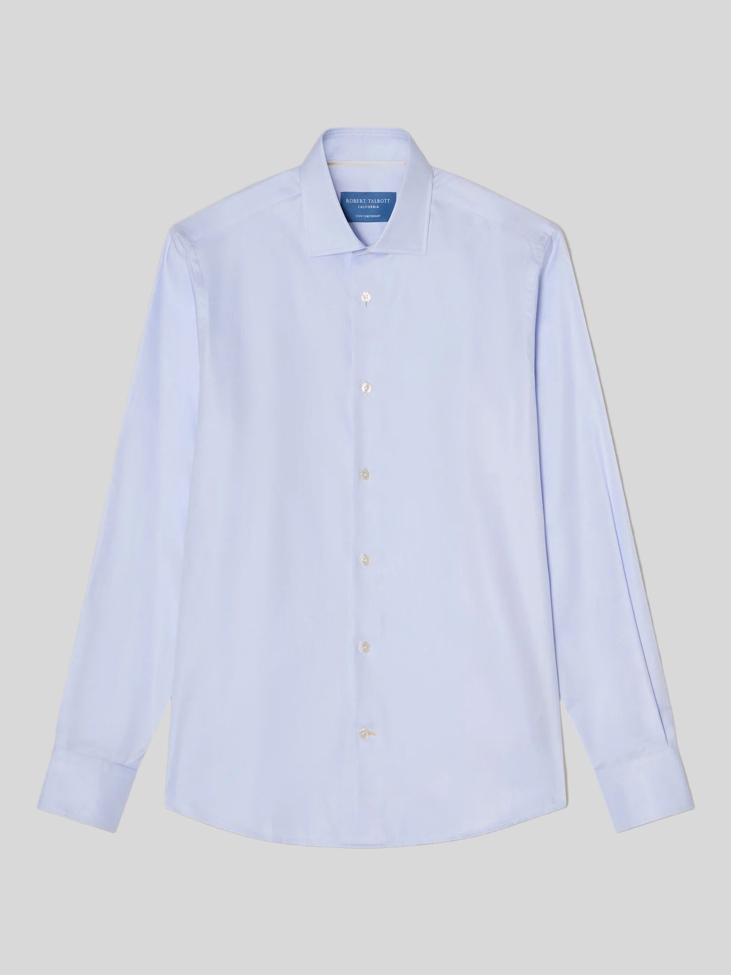 Reynolds Double Twill Shirt in Contemporary fit - Light Blue-15.5/39-ROBERT TALBOTT-Levy's Clothier