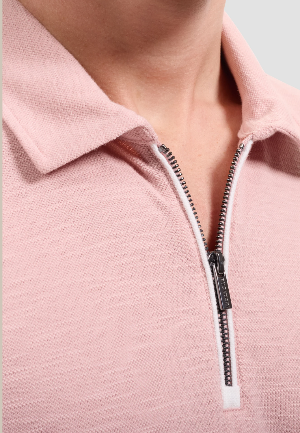 Performance Melange Quarter-Zip Polo-M-DUSTY PINK-BUGATCHI-Levy's Clothier