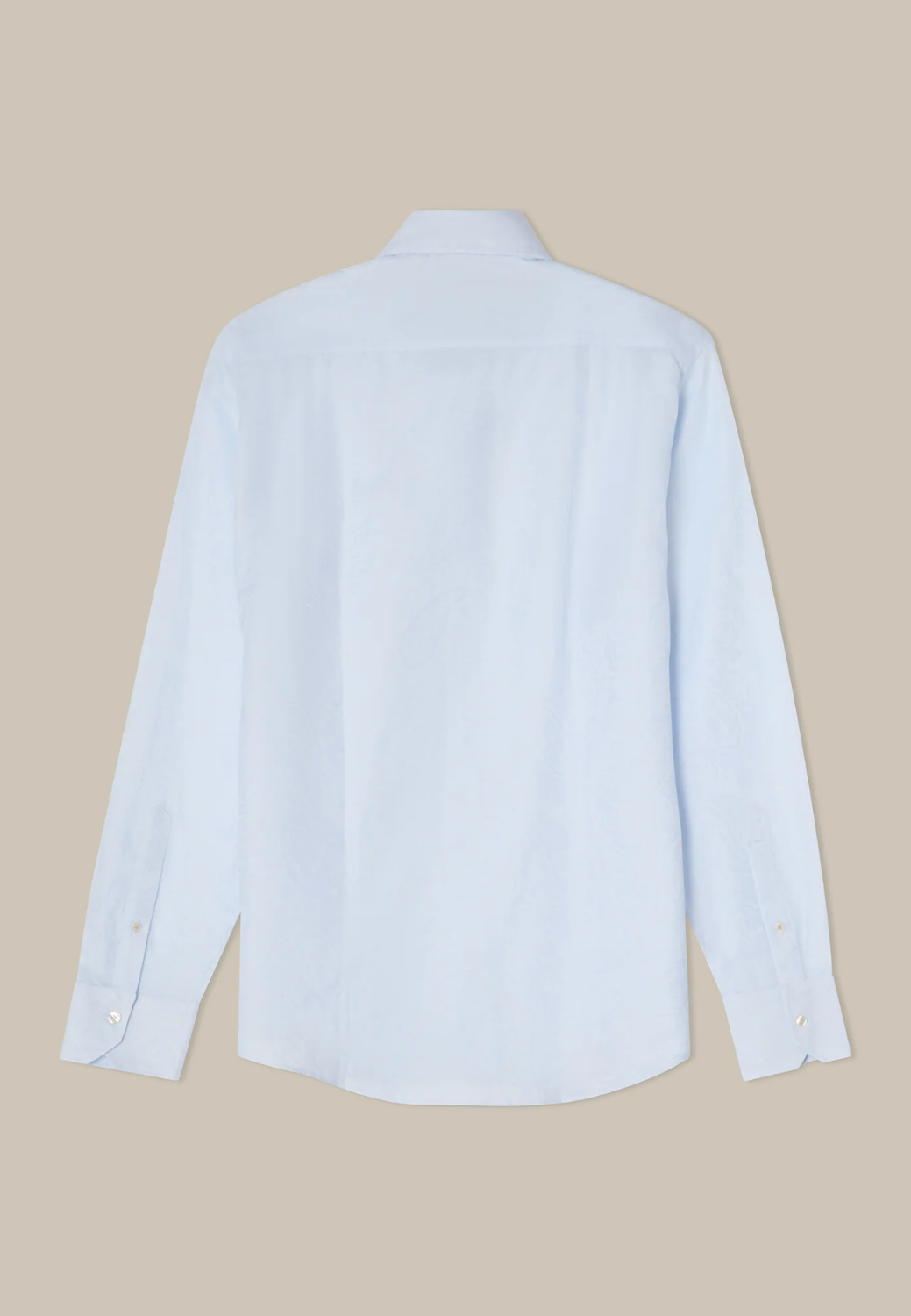 Reynolds Paisley Jacquard Cotton Linen Blend Shirt-15-LIGHT BLUE-ROBERT TALBOTT-Levy's Clothier