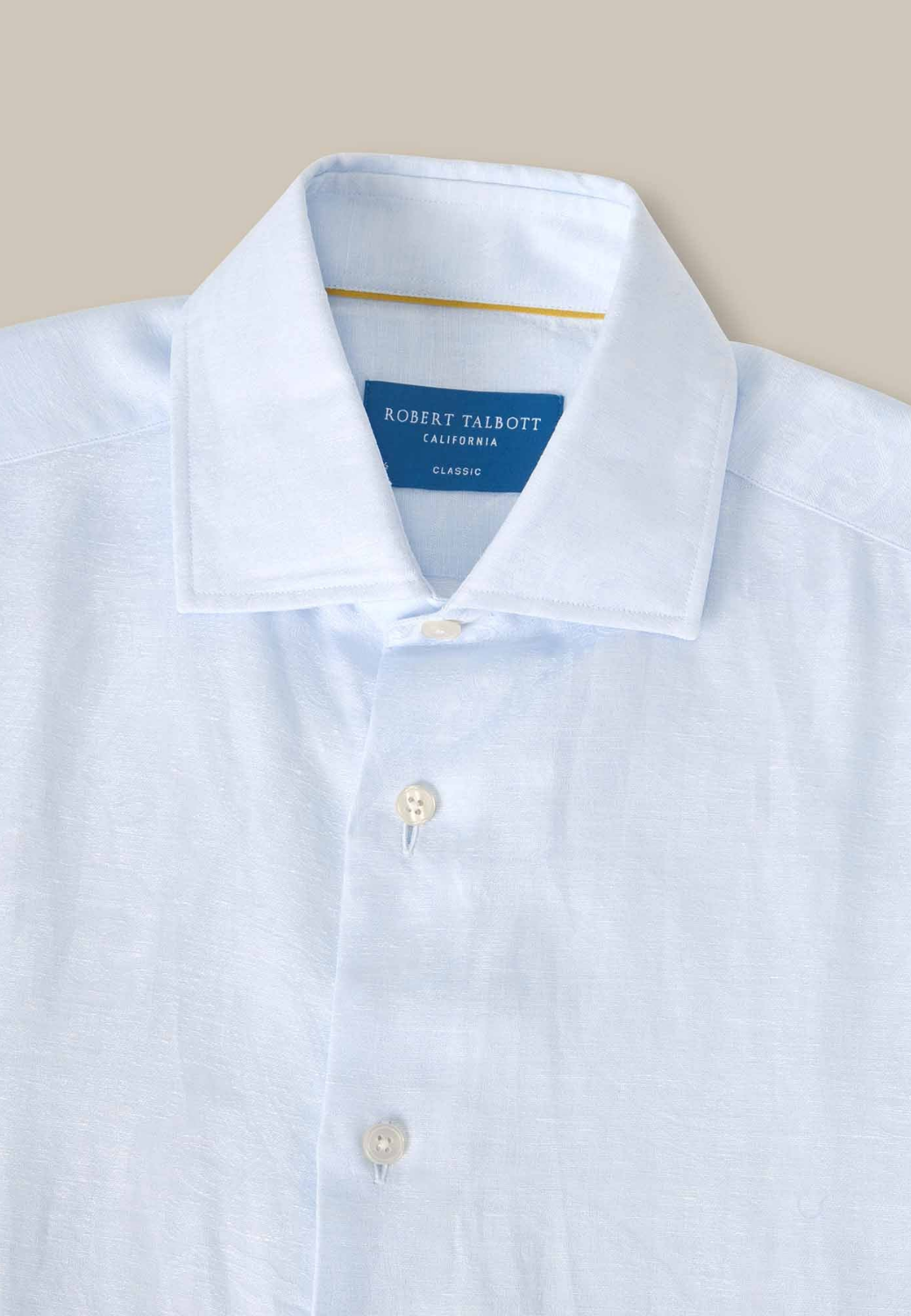 Reynolds Paisley Jacquard Cotton Linen Blend Shirt-15-LIGHT BLUE-ROBERT TALBOTT-Levy's Clothier