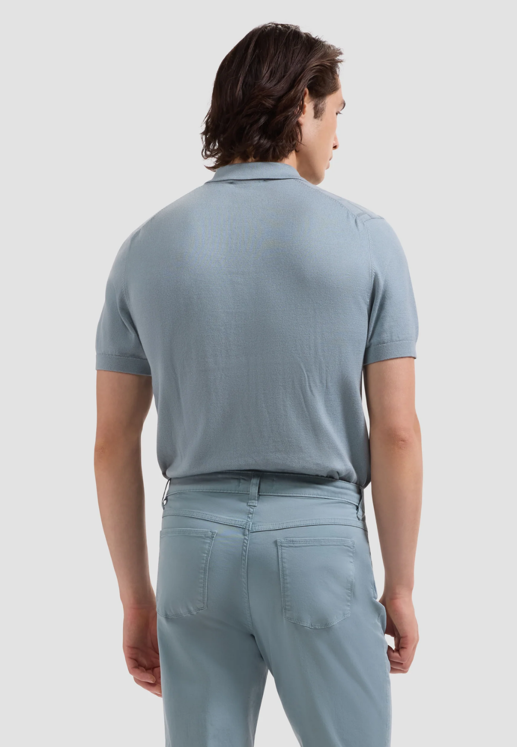 Textured Grid Short-Sleeve Polo Sweater-M-WHITE-BUGATCHI-Levy's Clothier