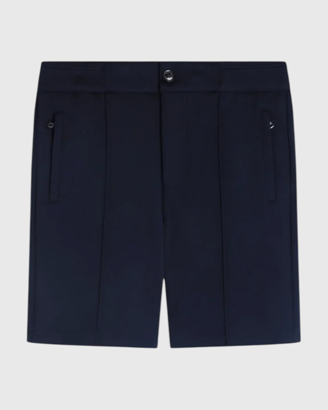 Soft Touch™ Pintuck Knit Shorts-M-NAVY-BUGATCHI-Levy's Clothier